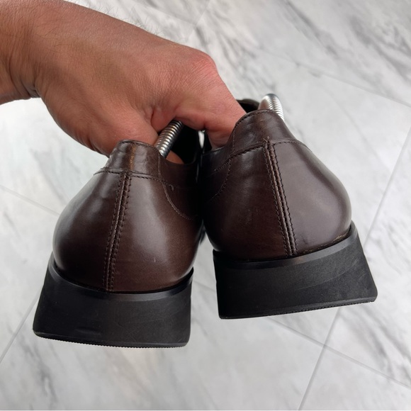 •Warren Edwards Men's Dress Shoes Size 11.5 Brown derby oxfords vibram sole - Picture 8 of 15